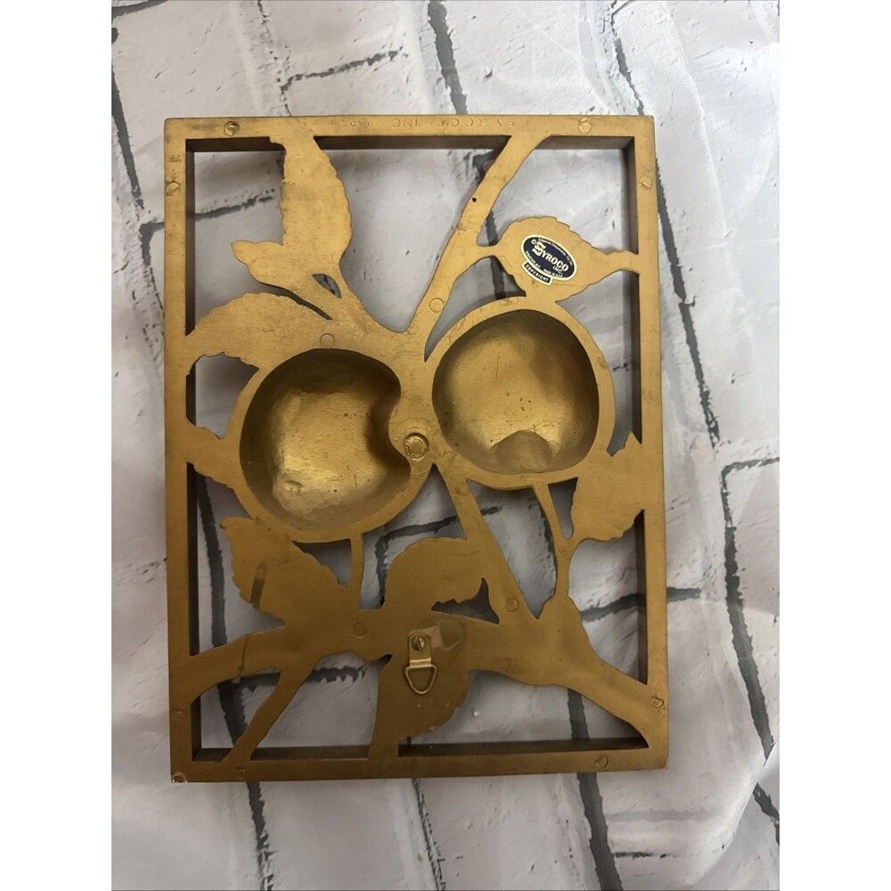 Hollywood Regency Syroco Gold Wall Plaques Set Lot 4 MCM Four Fruit Panels Boho - Picture 6 of 11